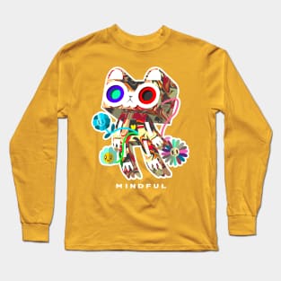 Abstract Cat Flower Boi Boosie Long Sleeve T-Shirt